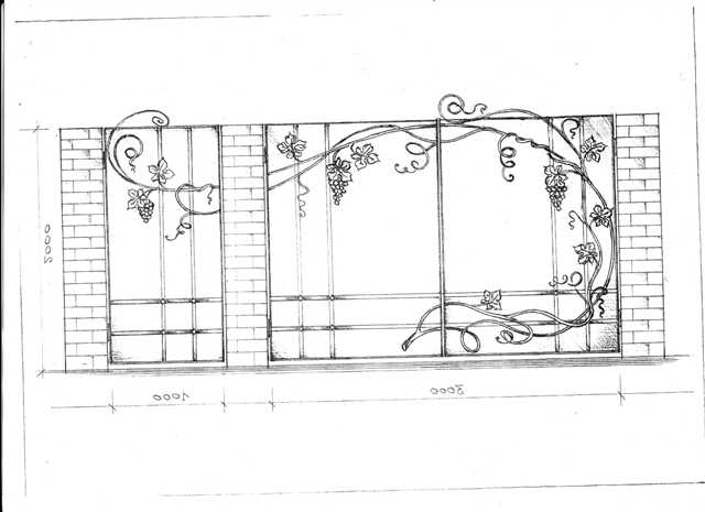 Ворота чертежи схемы эскизы
